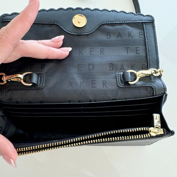 NWOT Ted Baker SAFINNA Scallop Purse - Black - Picture 4 of 7